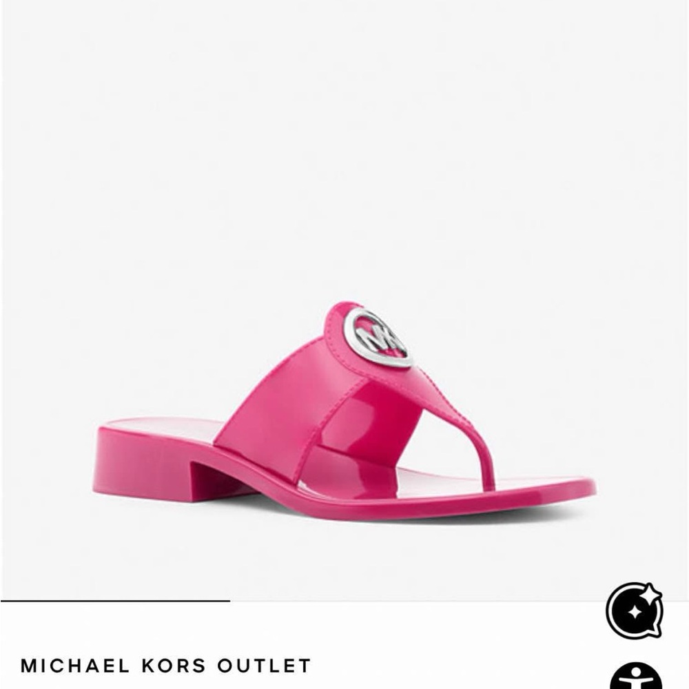 Michael Kors Hannah Jelly T-Strap Sandal (dragonfruit pink)
